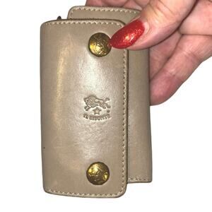 Il Bisonite Gray Leather Key Holder